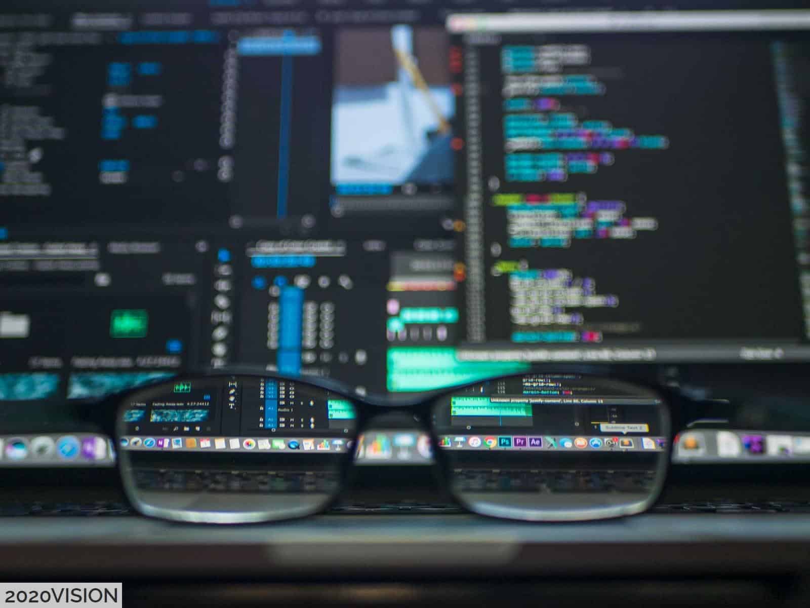 closeup photo of eyeglasses