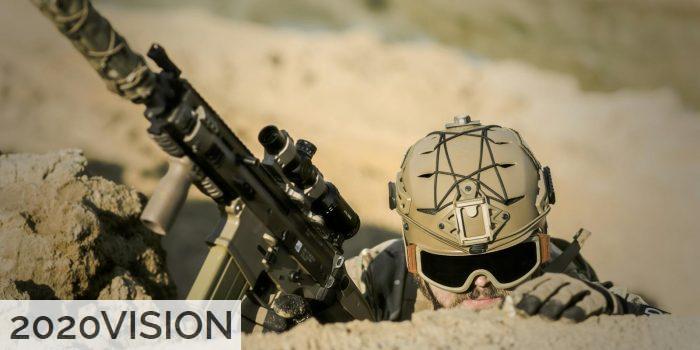 Soldier Wearing Brown Helmet Holding Assault Rifle during Daytime