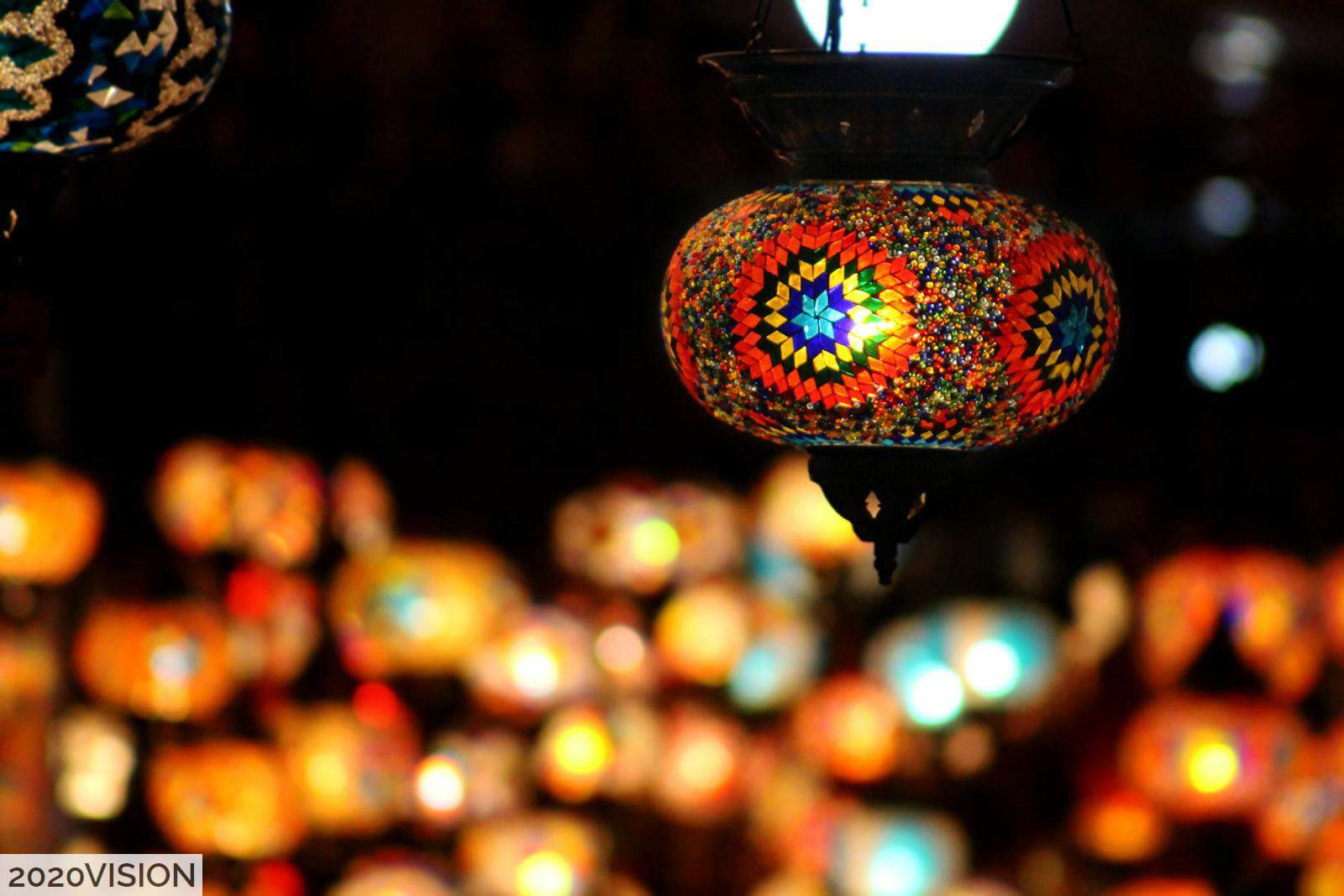 lampara de mosaico