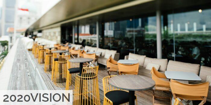 dining set outside restaurant