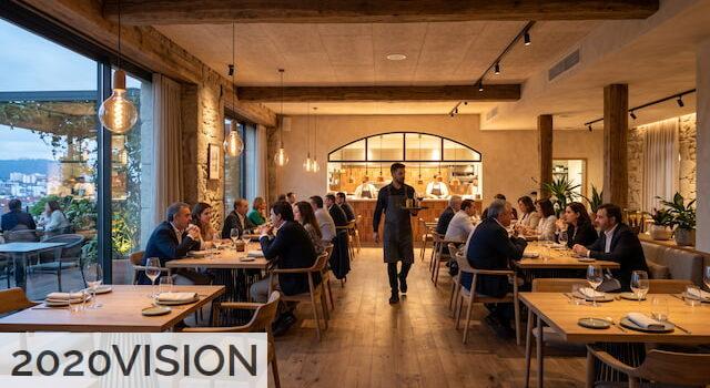 Diseño interior de un restaurante cómodo y funcional