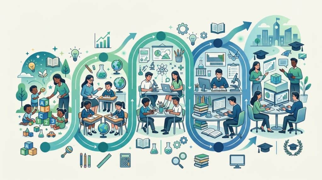 Etapas del sistema educativo británico desde Early Years hasta Sixth Form