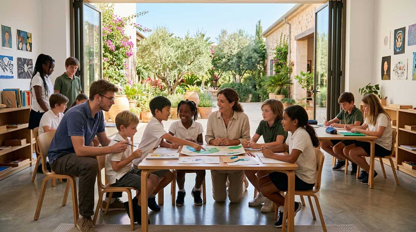 Estudiantes en un entorno de educación británica en España